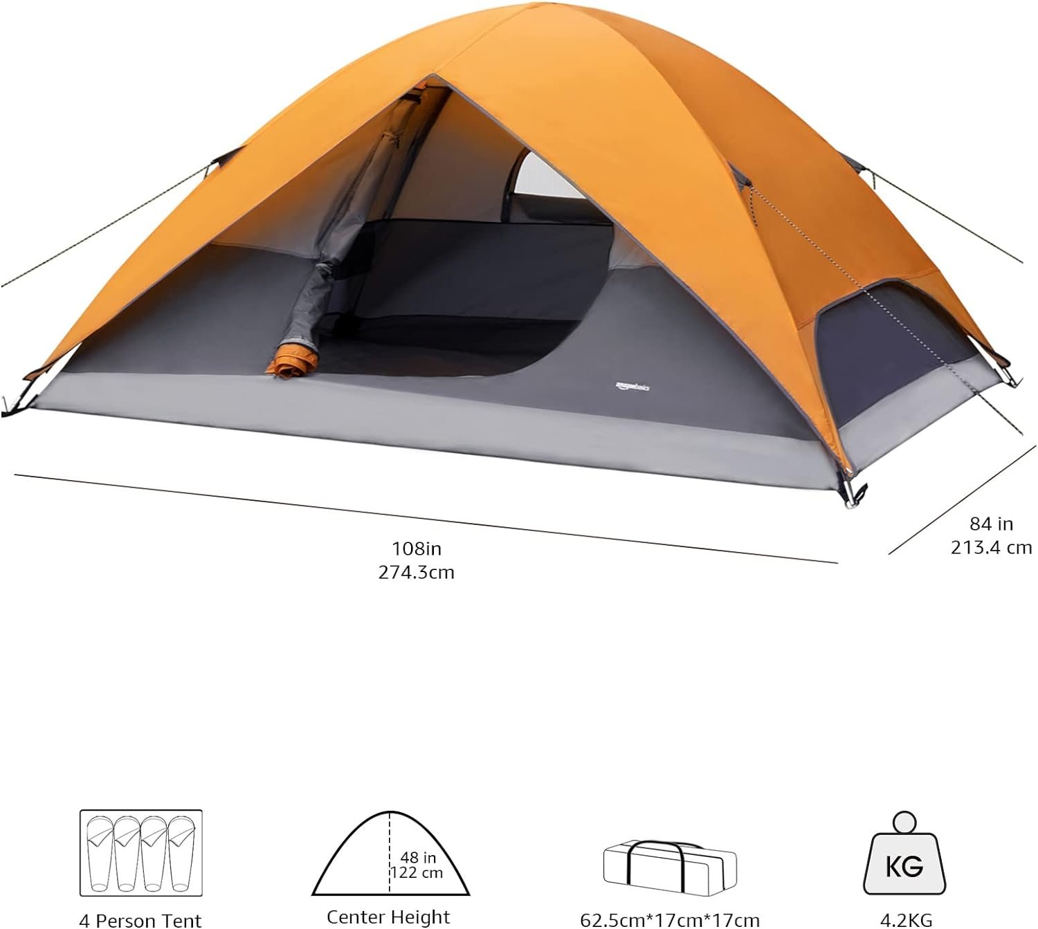 tienda de campaña Amazon Basics Tent